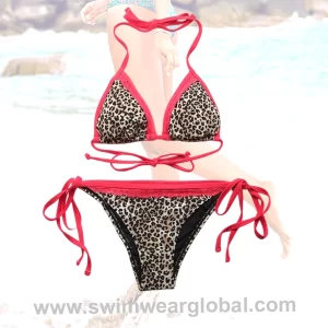 Leopard-Print-Single-Side-Red-Lace-Bikini-Set-2